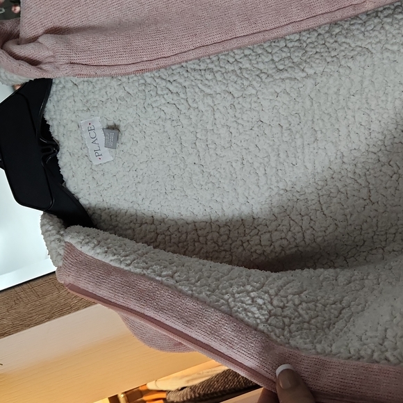 Sweater Hoodie zippered Pink Medium 7/8 Girls - Picture 9 of 15